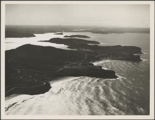 Aerial view from the south of Broken Bay, New South Wales, ca. 1935, 1 [picture] / E.W. Searle