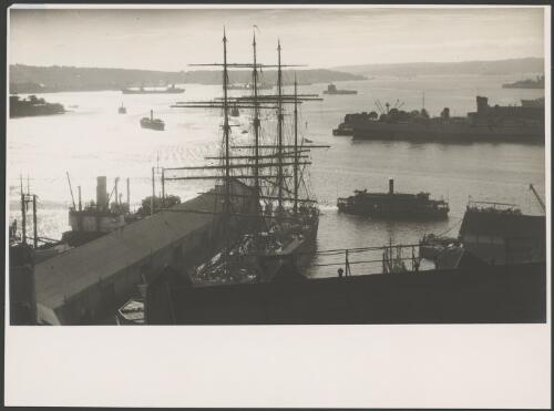 Four masted barque Pamir, at Circular Quay, Sydney, ca. 1949 [picture] / E.W. Searle