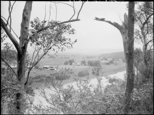 View across a river of a farm, Goulburn, New South Wales, ca. 1935, 5 [picture] / E.W. Searle