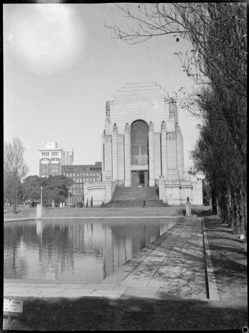 ANZAC Memorial, Hyde Park, Sydney, ca. 1935, 2 [picture] / E.W. Searle