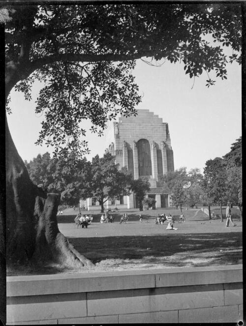 ANZAC Memorial, Hyde Park, Sydney, ca. 1935, 3 [picture] / E.W. Searle