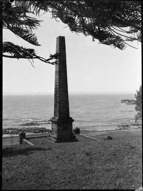 Captain Cook's landing monument, Kurnell, Botany Bay, New South Wales, ca. 1935, 2 [picture] / E.W. Searle