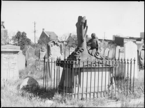 Gravestones, St. Stephen's Anglican Church, Newtown, Sydney, ca. 1936 [picture] / E.W. Searle