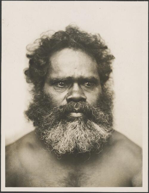 Portrait of King Mickey Johnson, La Perouse, New South Wales, ca. 1875 [picture] / E.W. Searle