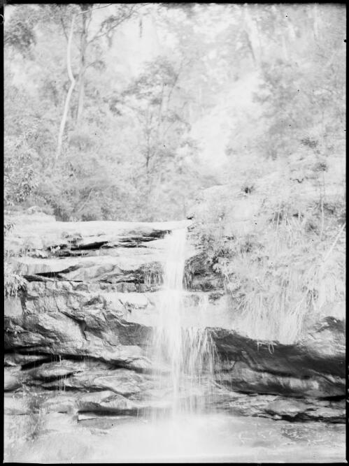 Waterfall and a rock pool, Australia, ca. 1935, 2 [picture] / E.W. Searle