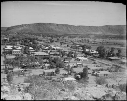 View south across Alice Springs, Northern Territory, 1947, 1 [picture] / E.W. Searle