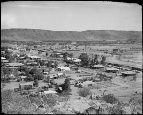 View south across Alice Springs, Northern Territory, 1947, 2 [picture] / E.W. Searle
