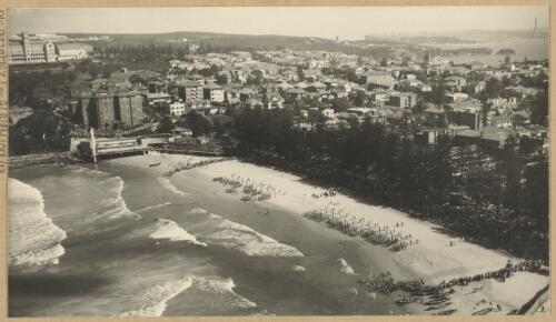 Aerial view of Australian Surf Championships, Manly, New South Wales, 1939, 4 [picture] / E.W. Searle
