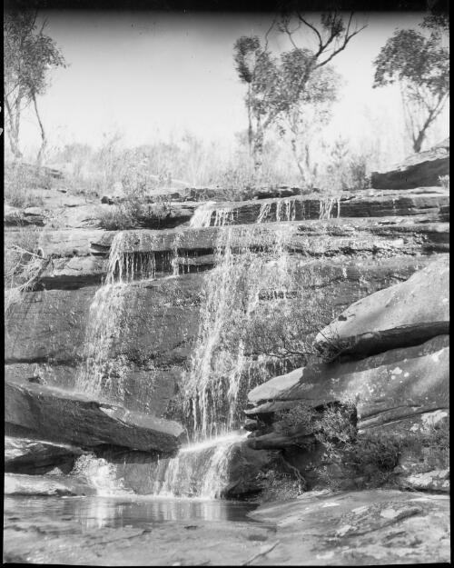 Waterfall, Oxford Falls, Sydney, 1945, 1 [picture] / E.W. Searle