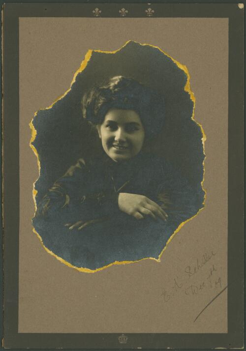 Portrait of E.K. Schiller, Australia, 1909 [picture] / E.W. Searle