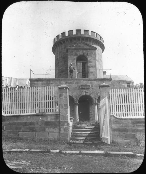 Guard watch tower, Port Arthur, Tasmania, ca. 1913 [transparency] / E.W. Searle
