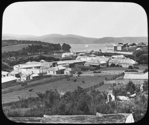 Model prison, Port Arthur, Tasmania, ca. 1913 [transparency] / E.W. Searle