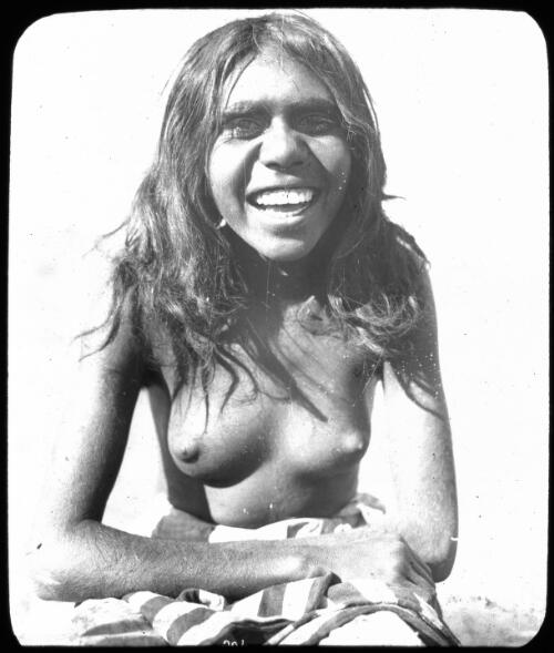 Portrait of an Aboriginal girl [transparency] / E.W. Searle