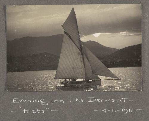 Evening on the Derwent, [Tasmania] "Hebe", 4/11/1911 [picture]