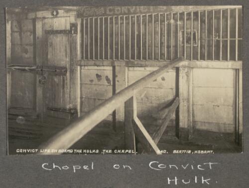 Convict life on board the hulk, the Chapel [Convict hulk, the Success] [picture]