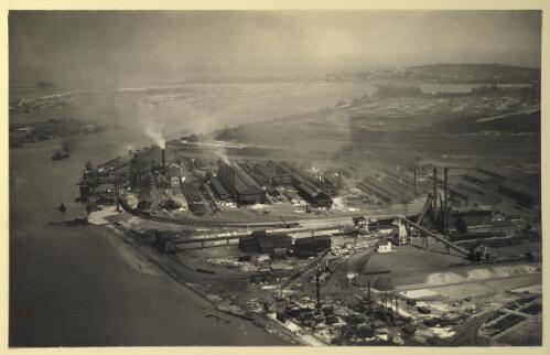 Looking east over Steelworks & Port Hunter at Newcastle [picture]