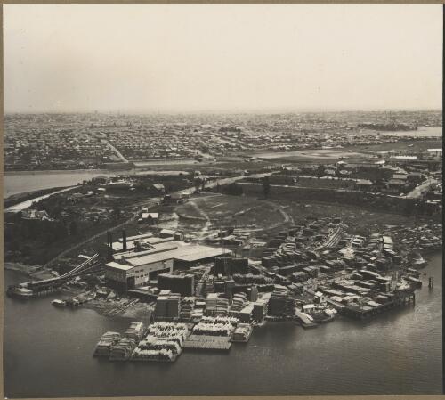 Aerial view of the Cooperative [?] Box Company factory, Sydney region, ca. 1940 [picture] / E.W. Searle