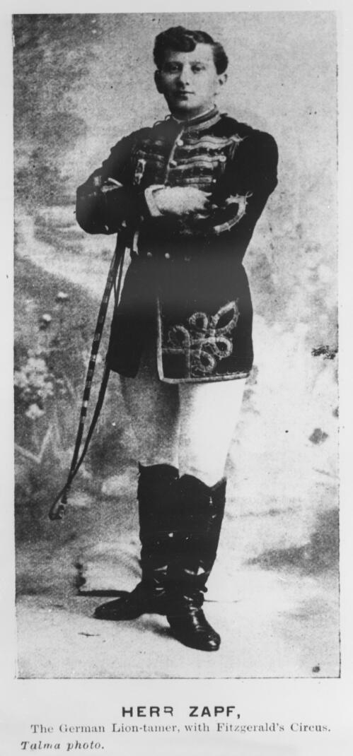 Herr Zapf, the German lion-tamer with Fitzgerald's circus [picture]