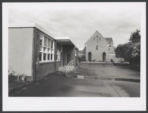 St Augustine Church and kindergarten. Maude Street, Shepparton. 1994 [picture] / photography by Raymond de Berquelle