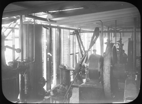 Unidentified industrial machinery room [transparency] : miscellaneous glass slide / [John Flynn?]