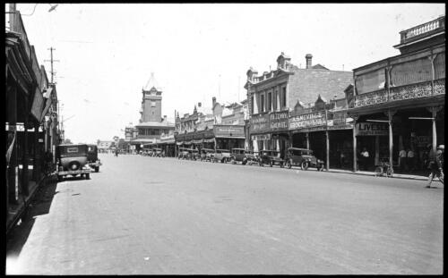 Argent Street, Broken Hill, New South Wales [transparency] : lantern slide used by Rev. F.H. Paterson, north South Australia / [J. Abe Simpson]