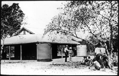 Leper colony, Northern Territory [transparency] : taken on a survey trip undertaken in 1927 by Rev. J.A. Barber and Dr. George Simpson for the Flying Doctor Scheme