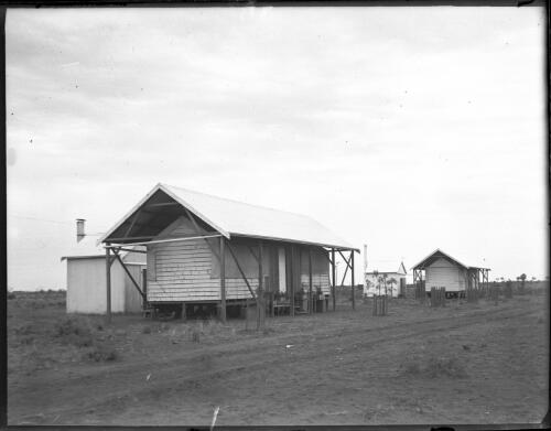 Small unidentified buildings possibly houses? [picture] : Fred McKay Cape York Peninsula and West Queensland Patrol 1938-1940 / [Fred McKay]