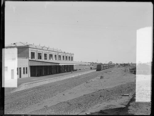 Port Augusta station on the Trans-Australia Railway [picture] : Fred McKay Cape York Peninsula and West Queensland Patrol ca. 1939 / Fred McKay