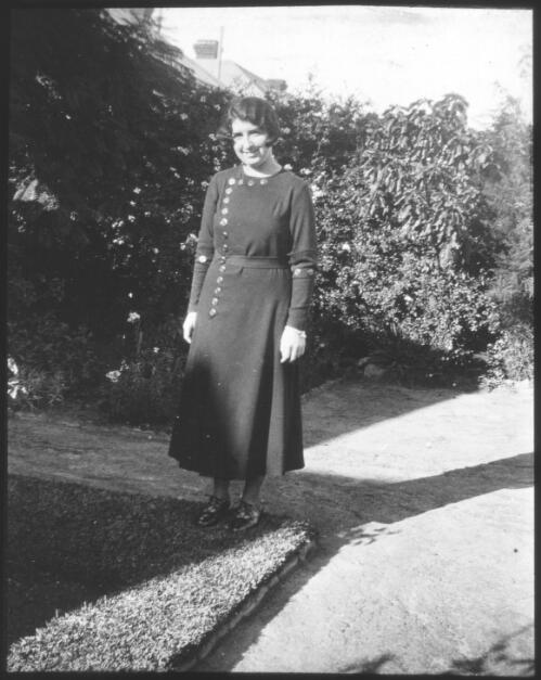 Portrait of Miss Jean Baird [?], South Australia [transparency] : scene of mid-north South Australia used by Rev. F.H. Patterson on Stuart Patrol 1930+