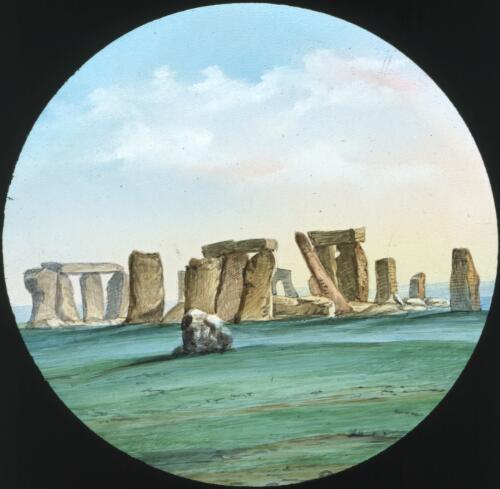 Stonehenge [transparency] : a lantern slide used during the Resonian trip to the Northern Territory led by John Flynn