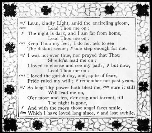 Words of the hymn Lead kindly Light [transparency] : a lantern slide used at Dunbar, Cape York