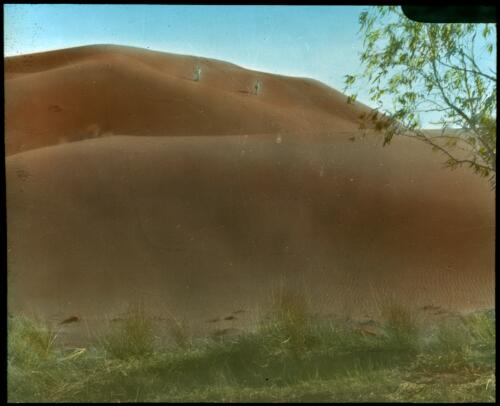 Sandhills, possibly near Innamincka Station [transparency] : a lantern slide used in lectures on all Australian Inland Mission activities, 1940- / [John Flynn?]