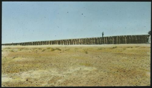 Unidentified timber construction, South Australia [transparency] : scene of mid-north South Australia used by Rev. F.H. Patterson on Stuart Patrol 1930+