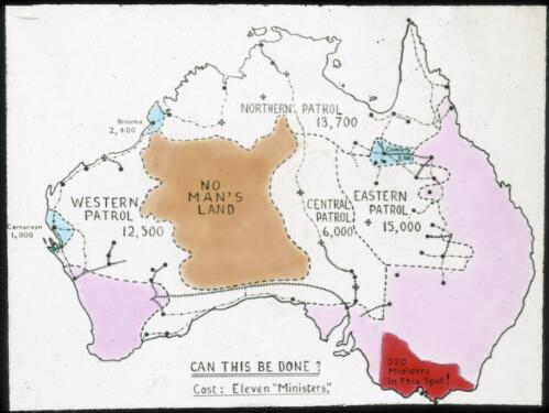 Map of Australian Inland Mission patrols [transparency]