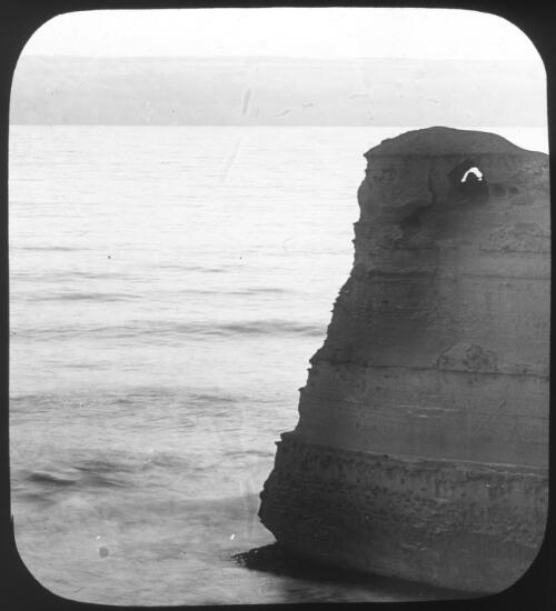 Castle Tower? Rock [transparency] : part of a mixed slelection of lantern slides and negatives from John Flunn;s teaching days in Gippsland,  and early AIM [Australian Inland Mission] activities/ John Flynn