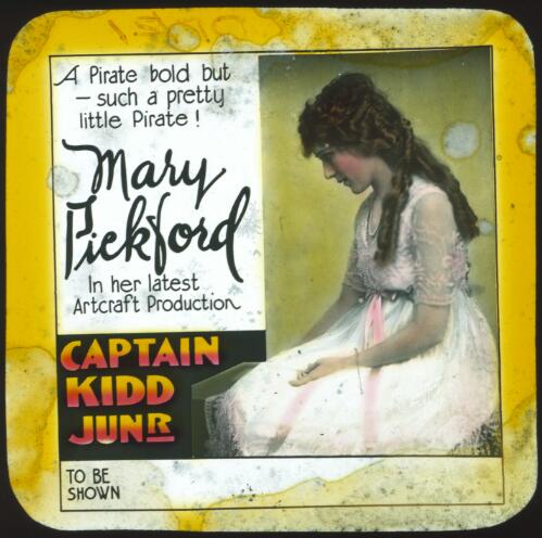 Movie poster depicting Mary Pickford in the Artcraft production of Captain Kidd Junr. [transparency]