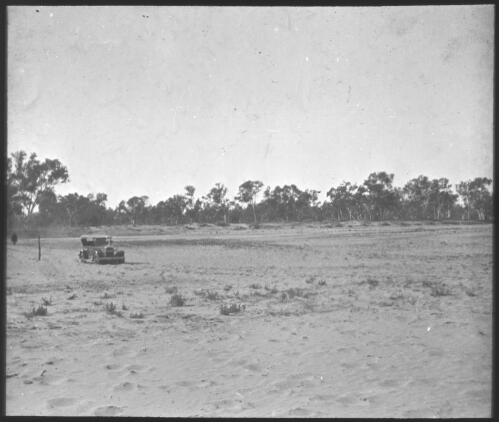 Unidentified car in outback [transparency] / [John Flynn?]