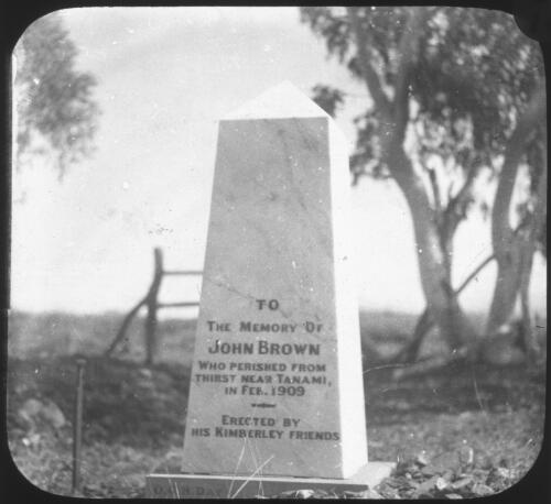 Headstone for grave of John Brown [transparency] / [John Flynn?]