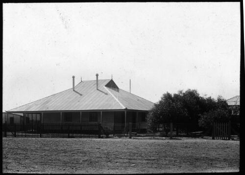 Unidentified dwelling [transparency] : part of scenes of the Northern Territory and North Western Australia / [John Flynn?]