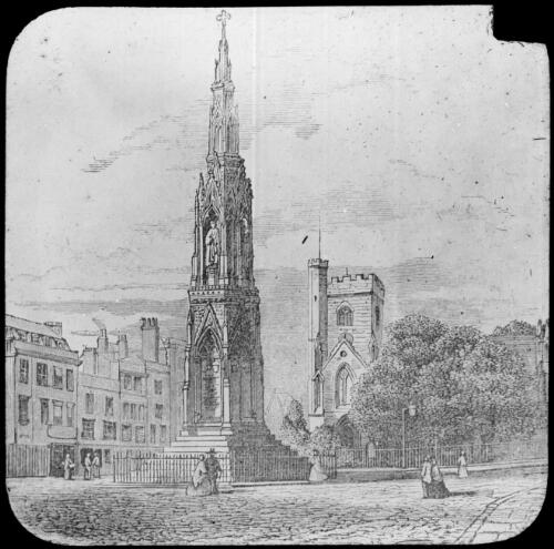 Spire in Oxford? [transparency] : part of a lantern slide lecture collection, 1926 / [John Flynn?]