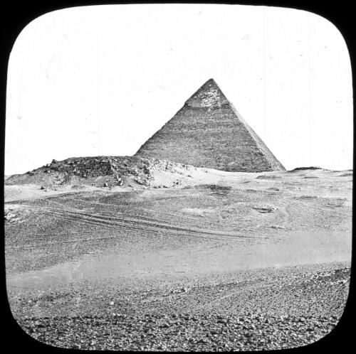 Second pyramid, from the Libyan Desert [transparency] / by Prof. Piazzi Smyth
