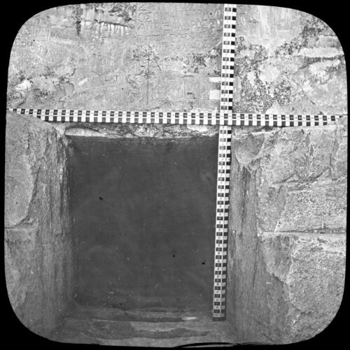 Mouth of entrance passage leading into Great Pyramid [transparency] / by Prof. Piazzi Smyth