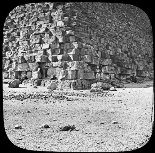 The north-east corner of the Great Pyramid [transparency] / by Prof. Piazzi Smyth