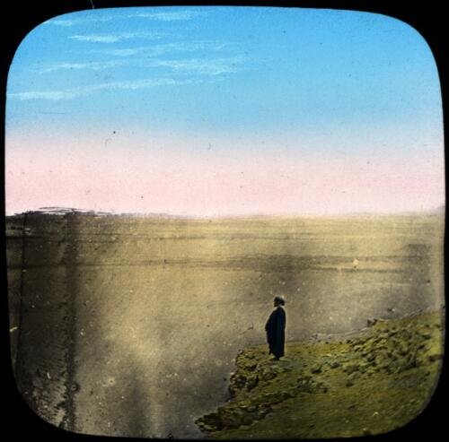 The close of the day at the Pyramid Hill [transparency] / by Prof. Piazzi Smyth