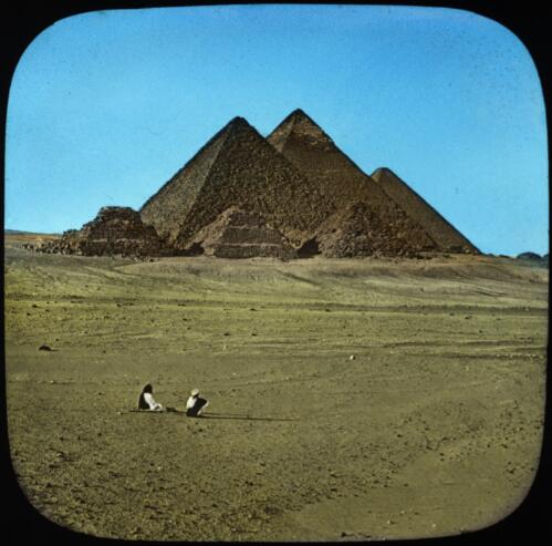All the Pyramids of Jeezah [i.e. Giza], from the south [transparency] / by Prof. Piazzi Smyth