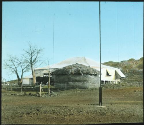 Mount Anderson Station [transparency] : a lantern slide used in lectures on all Australian Inland Mission activities / [John Flynn?]