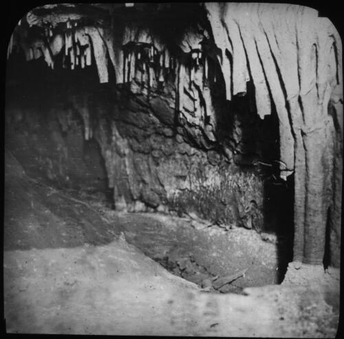 Broken stalactites [transparency] : a lantern slide from John Flynn's missionary days in Gippsland 1906-7 / John Flynn