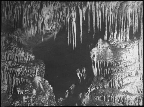 Slocombe's Cave, Buchan [transparency] : a lantern slide from John Flynn's missionary days in Gippsland 1906-7 / John Flynn