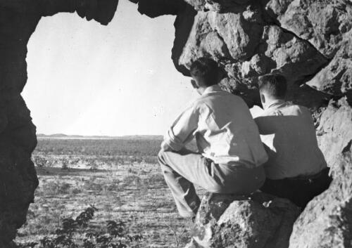 Reverend Fred McKay and Bill Barlow in the Cloncurry hills, 1936 [2] [picture] / [John Flynn?]