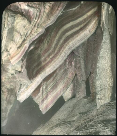 The Shawls, Buchan Cave, Victoria [transparency] : a lantern slide from John Flynn's missionary days in Gippsland 1906-7 / John Flynn